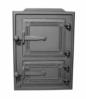 26x35 Cast Iron Fire Door Clay Bread Oven Pizza Stove Smoke House Furnace Grey • £88.54