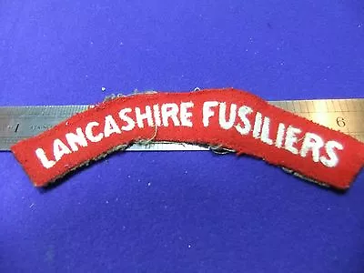 Vtg Shoulder Title Lancashire Fusiliers Patch Cloth Felt Embroidered Ww ? Army • £16