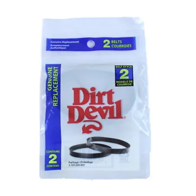 $3.99 • Buy Dirt Devil Style 2 Belts 2 Genuine OEM Belts, Roommate