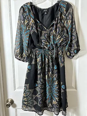 Nicole By Nicole Miller Women's Long Sleeve Multicolor Dress Size 12. • $21.99