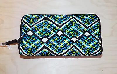 Vera Bradley Wallet  RFID Protection Accordian Style Zip Around Wallet  - New! • $14.50