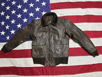 Vintage Navy G-1 Leather Flight Jacket • $285