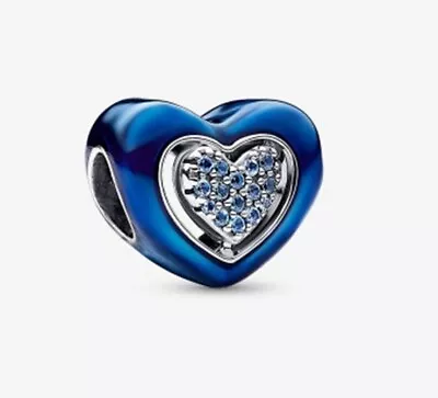 New Pandora S925 Silver Spinnable Authentic Heart Charm Bead W/pouch • $28.99