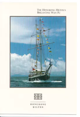 $9.95 • Buy Hong Kong Hilton Hotel CONTINENTAL Postcard T4 Brigantine Wan Fu