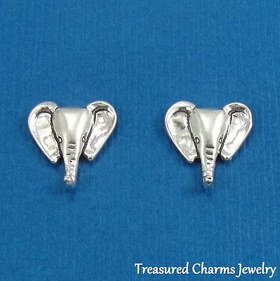 .925 Sterling Silver ELEPHANT EARRINGS Post Stud Zoo Safari *NEW* • $16.95