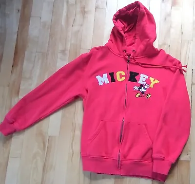 Walt Disney Parks Red Hoodie Embroidered Varsity Mickey Size S Small Women • $9.99