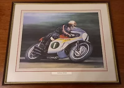 Mike Hailwood Honda 250/6 By Alan Preece Classic Racing Motorcycle Framed Print • £30