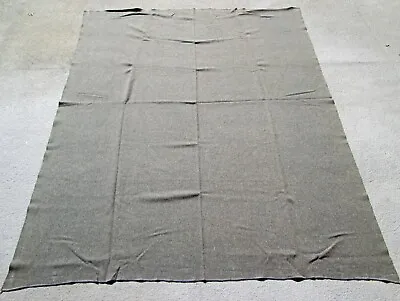 $24.99 • Buy Vintage Wool Blend Fabric Military Blanket Throw 59 X75  Gray Heavy Speckled