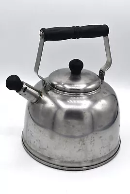 Farberware Stainless Steel Whistling Kettle 2.5 Qt Vintage MCM Rare  • $39.99