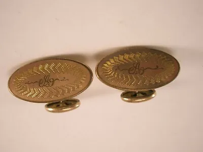 A Monogram Initials Vintage Edwardian HAA & CO Cuff Links Albert Allen Aaron • $33.49