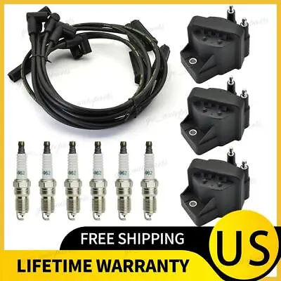 6x Iridium Spark Plug 3x DR39 Ignition Coil + Wires For 96-08 Buick Lucerne 3.8L • $78.99