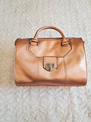 B. Makowsky Rose Gold Metallic Leather Bag Hobo Y2K • $24.99