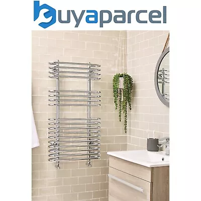 Oakland Designer Chrome Straight 500 X 900mm Heated Towel Rail Warmer Radiator • £210.16