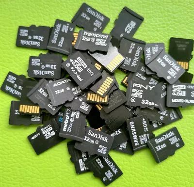 Lot Of 5 32Gb  Micro SD Memory Cards - Mixed Brands Sandisk Samsung Etc Microsd • $14.99