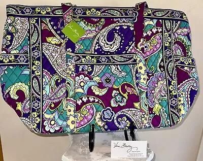 NWT VERA BRADLEY Get Carried Away XL Tote HEATHER  #11024-144 TRAVEL CARRY-ON • $93.95