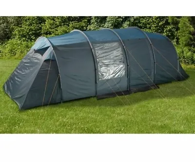 Halfords 8 Person Tunnel Tent 2 Separate Sleeping Area Large Family Tent  • £165