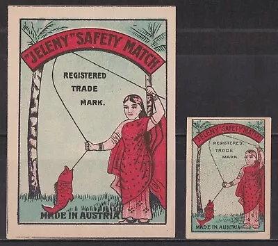 Old Matchbox Labels Austria Jeleny Safety Match PACKET & BOX SIZE • $4.99