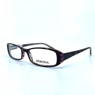 Merona M18-1 Eyeglasses Frames Brown Rectangular Full Rim 51-16 135 Mm • $29.98