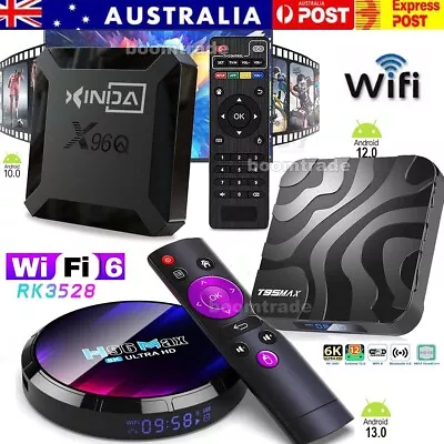 Android Smart TV Box WIFI HD Media Player HDMI 8K 4K 6K 8GB/16GB/32GB/64GB AUS • $40.99