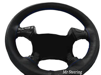 For Vauxhall Vectra B Real Leather Steering Wheel Cover 95-02 Blue Stitching New • $35.34