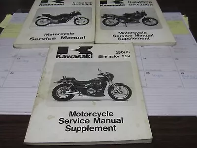 Kawasaki '86-'87 Ninja 250R EX250E Plus EX250F EL250B Supps.  Service Manual • $50