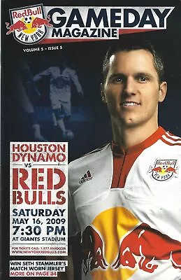 2009 New York Red Bulls Vs. Houston Dynamo MLS Soccer Program - Seth Stammler • $10.62