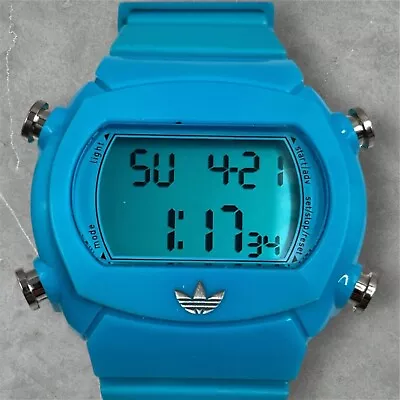 Vintage Adidas Candy Digital Blue Watch With Backlight ADH1941 New Battery • $64.99