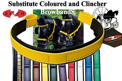 £38.80 • Buy Carriage Driving Bridle Colour Browbands And Metal Clincher 