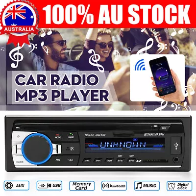 JSD-520 12V Stereo Bluetooth FM Radio MP3 Audio Player USB/SD Port Car Radio • $25.89