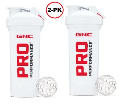 $18.99 • Buy GNC Pro Performance® Shaker Cup - Clear/White Classic Blender Bottle 28 Oz 2-pk