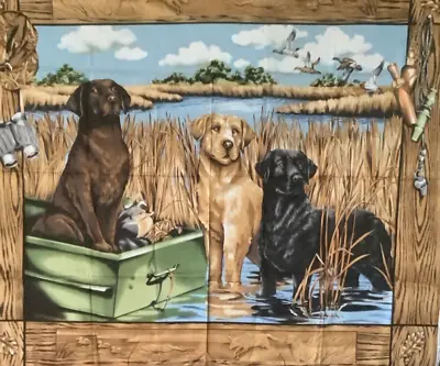 £10 • Buy Labrador Dogs Large Fabric Panel