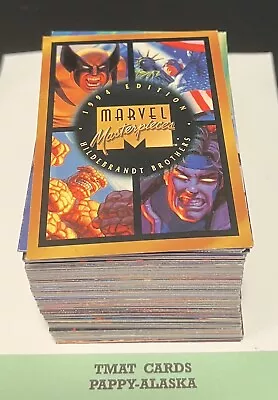 1994 Marvel Masterpieces Trading Cards Complete Set 1-140 Includes Checklist • $20.50