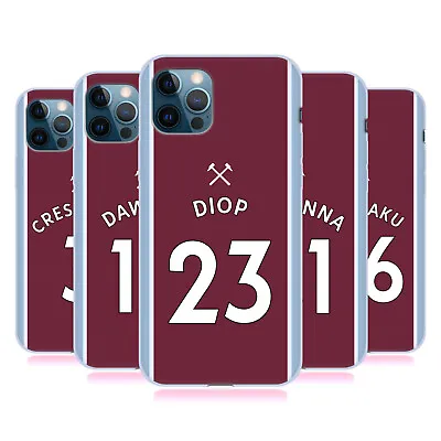 WEST HAM UNITED FC 2021/22 PLAYERS HOME KIT GEL CASE FOR APPLE IPHONE PHONES • £17.95