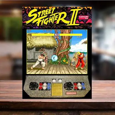 £5.14 • Buy Street Fighter 2 Classic 80s METAL WALL Sign Arcade Retro Man Cave Games Room 