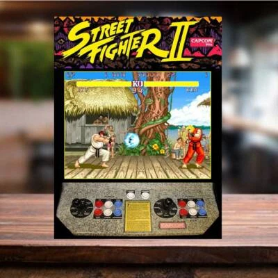 £5.14 • Buy Street Fighter 2 Classic 80s METAL WALL Sign Arcade Retro Man Cave Games Room 