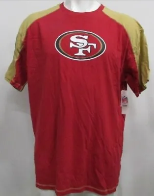 San Francisco 49ers NFL Men's Short Sleeve Raglan T-Shirt Red Gold • $17.98