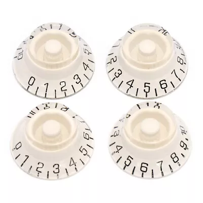 Guitar Top Hat Knobs Speed Volume Tone Control Knob For Les Paul SG ES White 4PC • $9.99