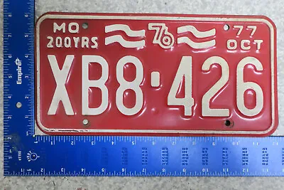 1976 76 1977 77 Missouri Mo License Plate Tag # Xb8426 Xb8-426 • $15.74