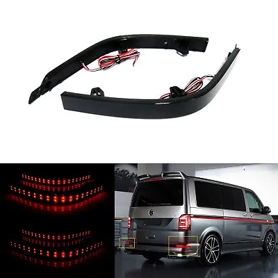 2 Black Lens Bumper Reflector LED Tail Stop Light For VW Transporter T6 Multivan • $34.99