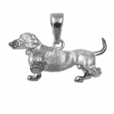 Sterling Silver DACHSHUND DOG 3D Solid Pendant/Charm Made USAItalian Box Chain • $30.99