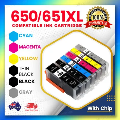 $6.50 • Buy 1x ANY Cartridge PGI-650 XL BK CLI651 XL B/C/M/Y/GREY For MG7160 MG6360 Printer