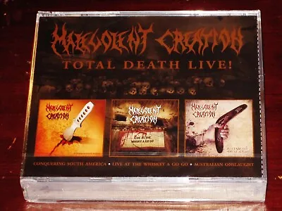 Malevolent Creation: Total Death Live! 3 CD Box Set: Conquering Whiskey Go NEW • $22.95