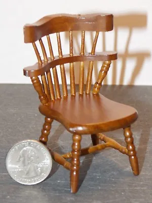 Dollhouse Miniature Kitchen Chair Windsor Walnut 1:12 Scale P42 Dollys Gallery • $16.99