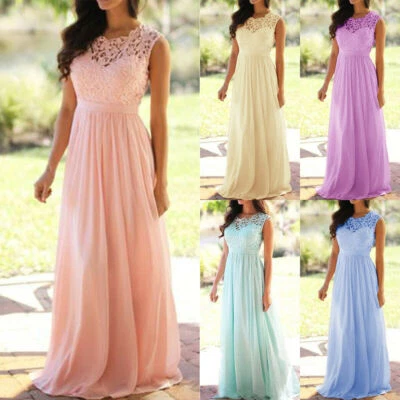 $40.89 • Buy Plus Size Womens Formal Maxi Dress Evening Party Ball Wedding Bridesmaid Dresses