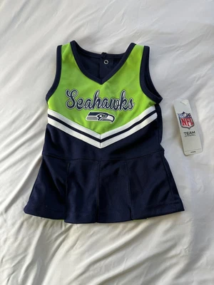 $11.90 • Buy NEW NFL Seattle Seahawks Toddler Girls Cheerleader Outfit 12M Navy/Green 