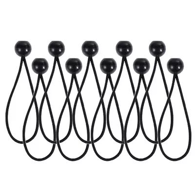 10Pcs Plastic Ball Bungee Cord Tie Down Strap Canopy Tent Black / Green Parts • $20.97