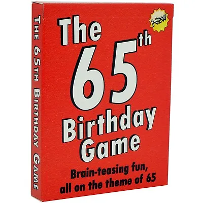 65th Birthday Gift For Men Or Women: 65th BIRTHDAY CARD GAME - HAPPY 65th BDAY • £7.99