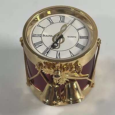 Bulova Miniature Clock Mini Boutique CHRISTMAS DRUM Collectible No Box • $149.95