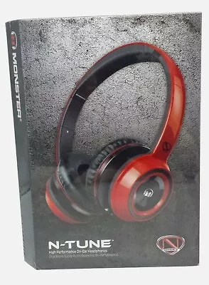 Monster N-TUNE Noise Isolating On-Ear Headphones W/ ControlTalk - Red Color • $69.99