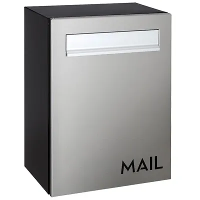 OPEN BOX - Modern Stainless Steel Locking Mailbox - 15.75 H X 11.75 W X 7.5 D • $39.99